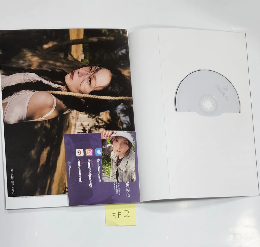 SEULGI (of Red velvet) "28 Reasons" - Hand Autographed(Signed) Promo Album - HALLYUSUPERSTORE