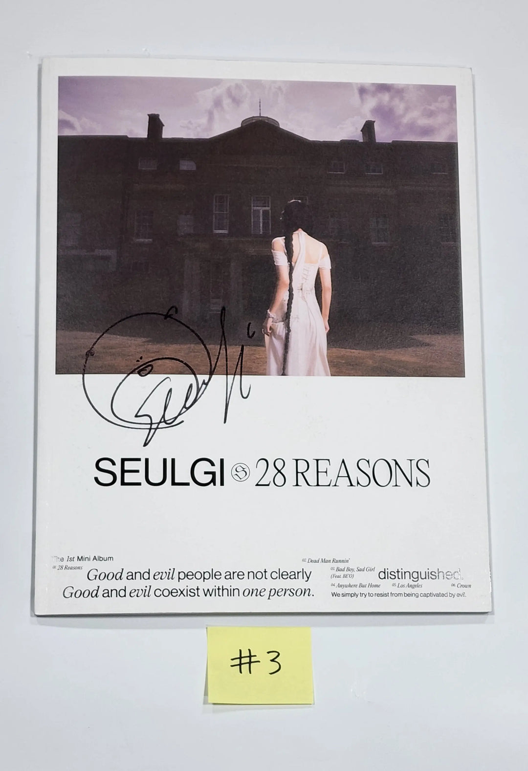 SEULGI (of Red velvet) "28 Reasons" - Hand Autographed(Signed) Promo Album - HALLYUSUPERSTORE