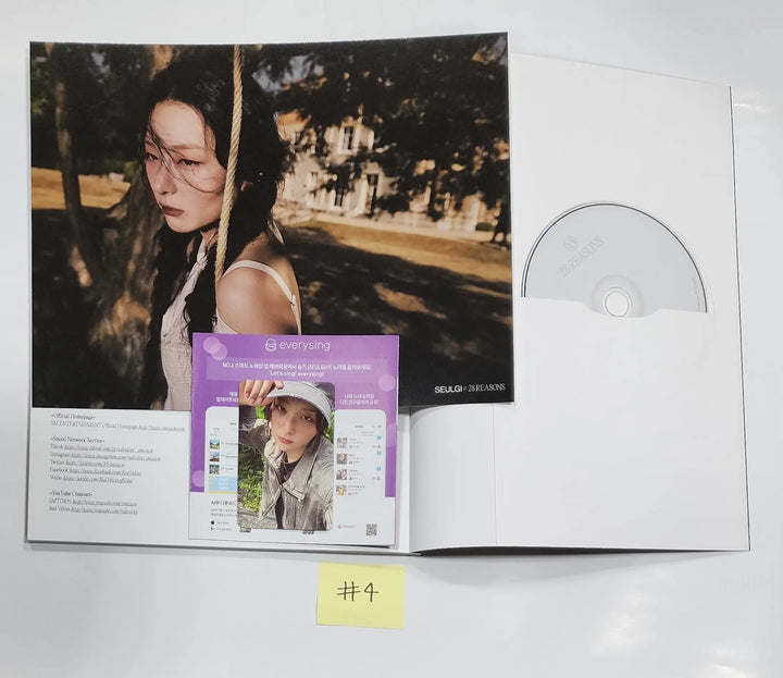 SEULGI (of Red velvet) "28 Reasons" - Hand Autographed(Signed) Promo Album - HALLYUSUPERSTORE