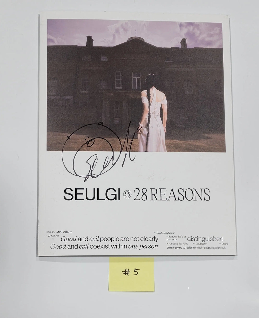 SEULGI (of Red velvet) "28 Reasons" - Hand Autographed(Signed) Promo Album - HALLYUSUPERSTORE