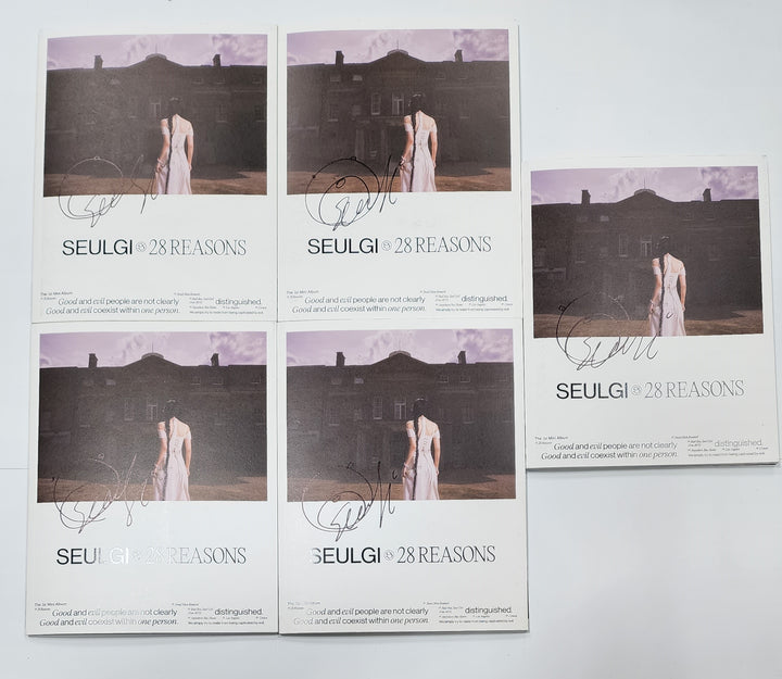 SEULGI (of Red velvet) "28 Reasons" - Hand Autographed(Signed) Promo Album