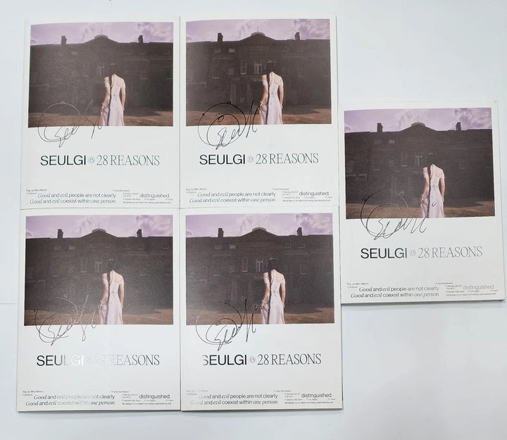 SEULGI (of Red velvet) "28 Reasons" - Hand Autographed(Signed) Promo Album - HALLYUSUPERSTORE