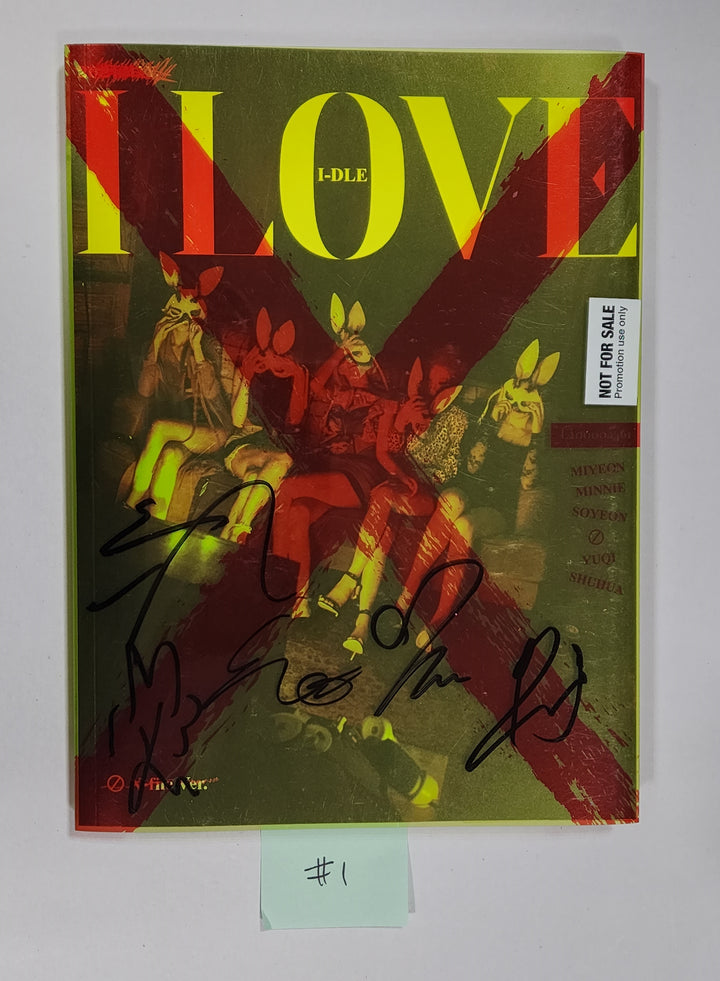 (G) I-DLE "I love" - Hand Autographed(Signed) Promo Album - HALLYUSUPERSTORE