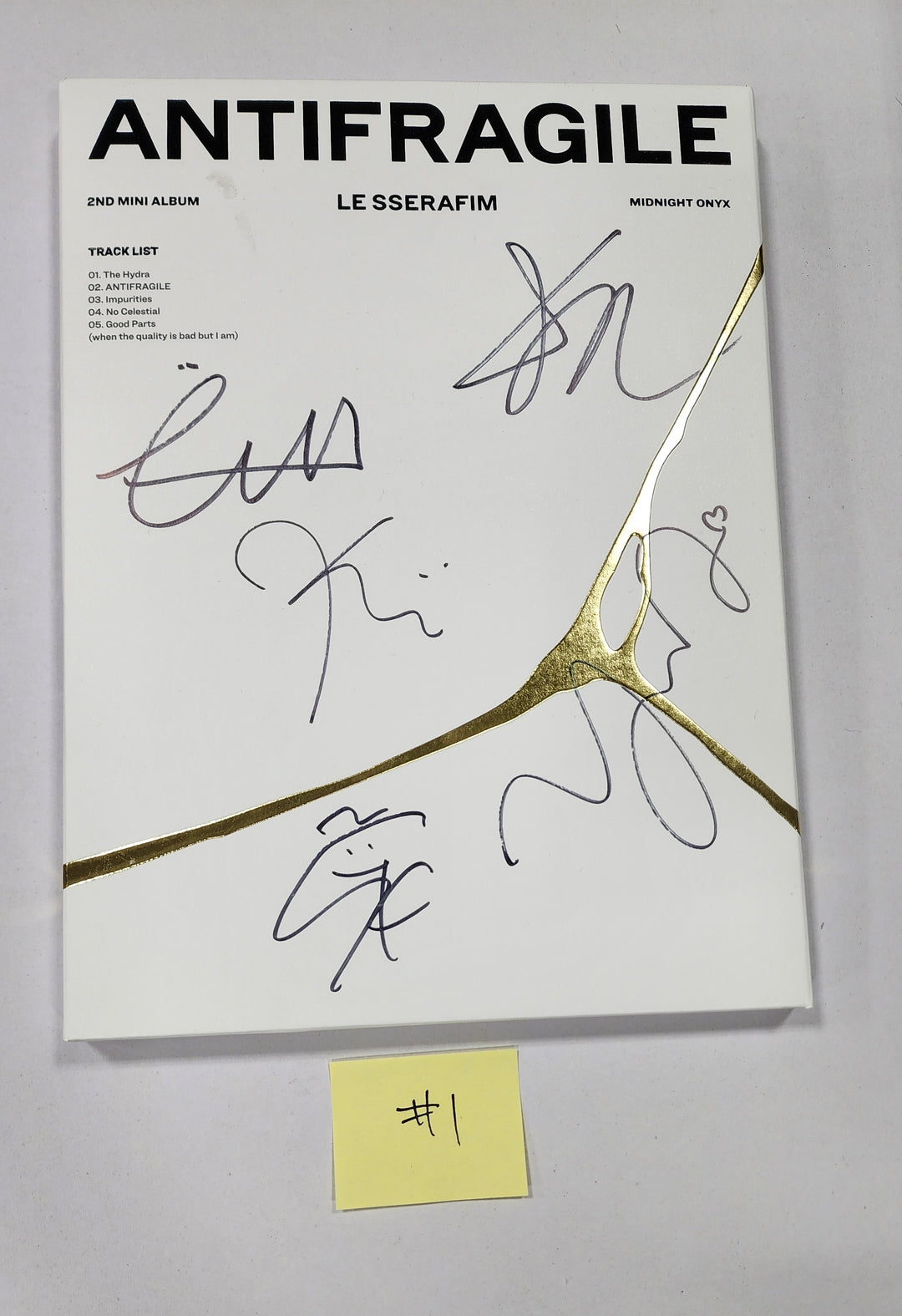 LE SSERAFIM "ANTIFRAGILE" 2nd Mini Album - Hand Autographed(Signed) Promo Album