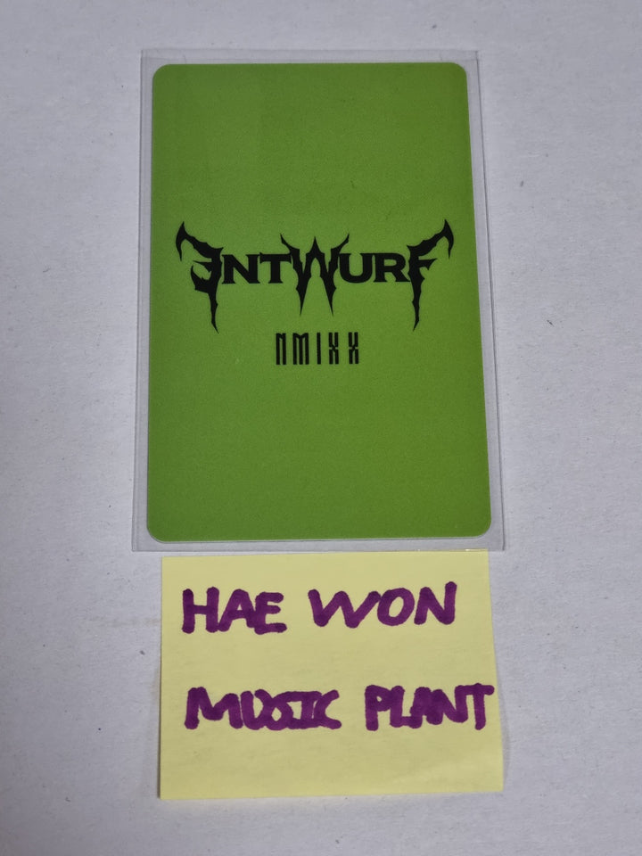Haewon (of NMIXX)  "ENTWURF" - Hand Autographed(Signed) Music Plant Lucky Draw Event PVC Photocard