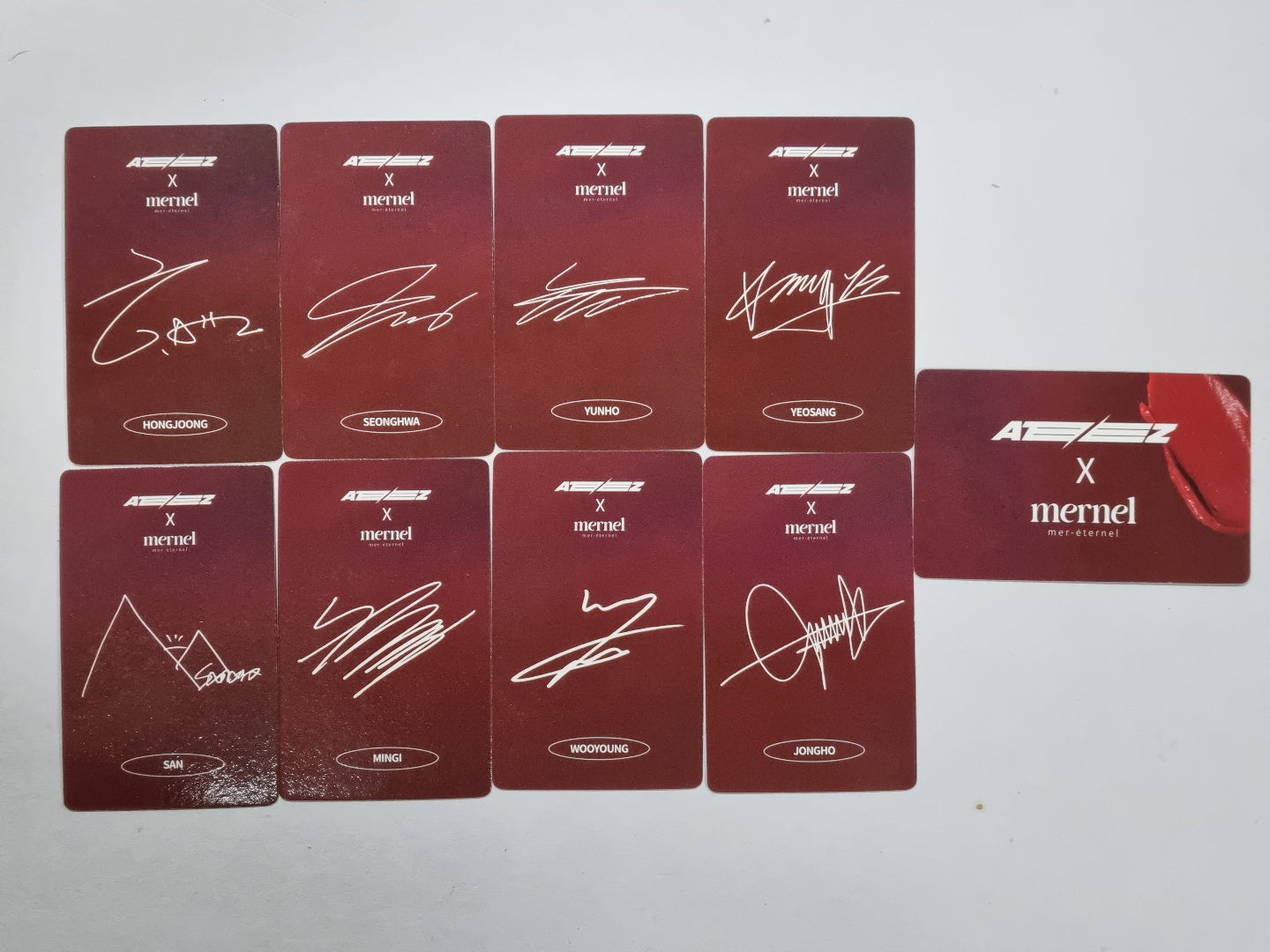 ATEEZ Mernel Photocards OT8 popular set