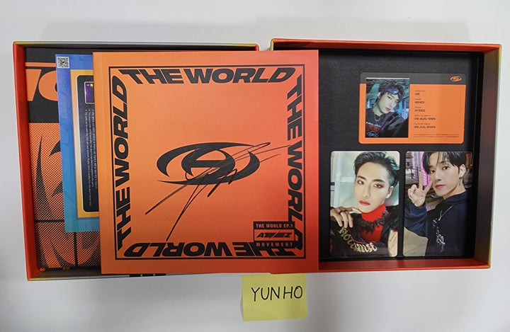 Yunho (Of Ateez) "The World Ep.1 - MOVEMENT" - Hand Autographed(Signed) Album - HALLYUSUPERSTORE