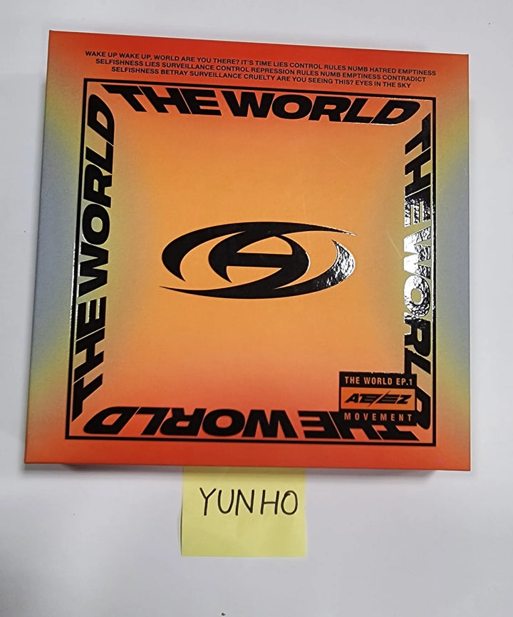 Yunho (Of Ateez) "The World Ep.1 - MOVEMENT" - Hand Autographed(Signed) Album - HALLYUSUPERSTORE