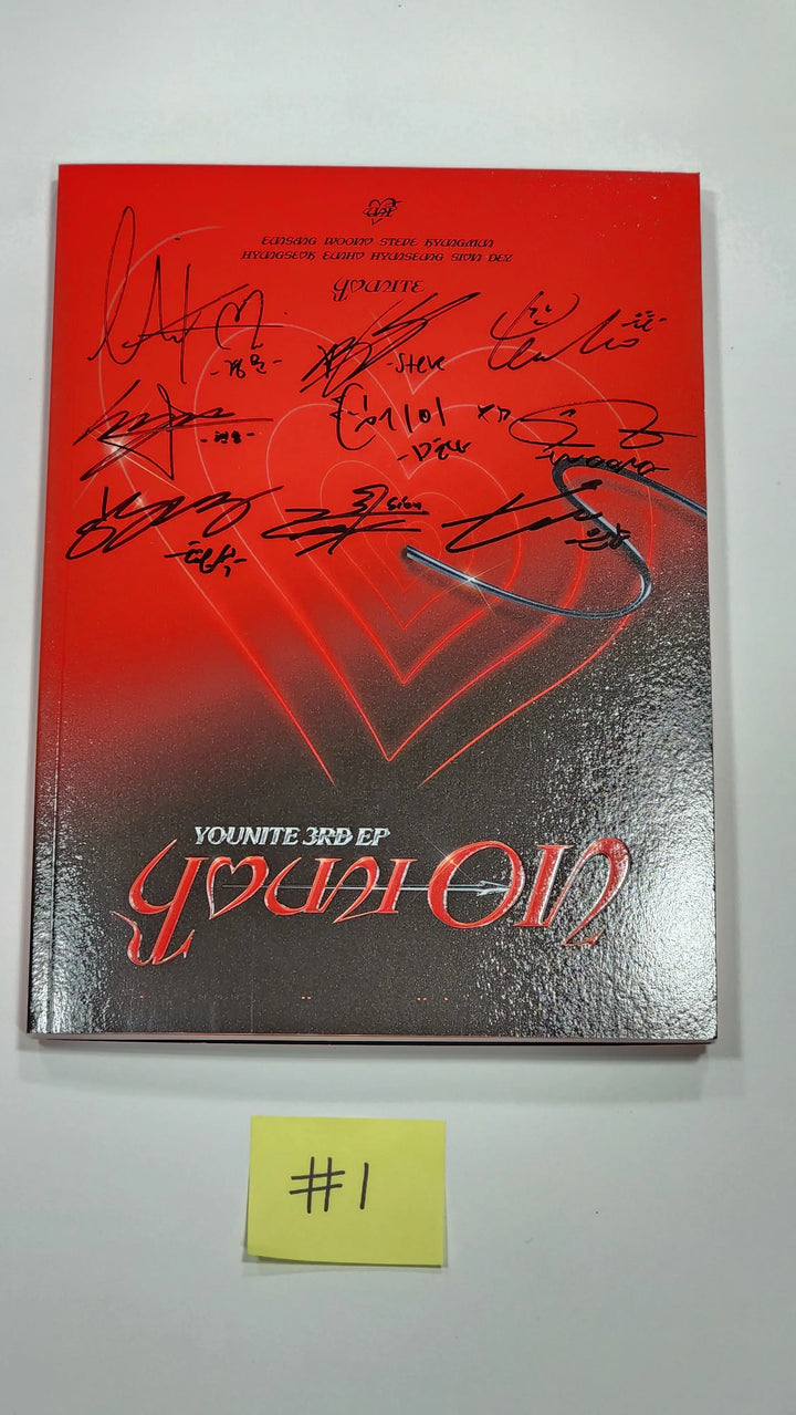 YOUNITE "YOUNI-ON" - Hand Autographed(Signed) Promo Album - HALLYUSUPERSTORE