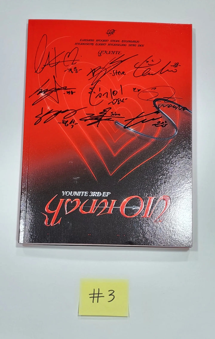 YOUNITE "YOUNI-ON" - Hand Autographed(Signed) Promo Album - HALLYUSUPERSTORE
