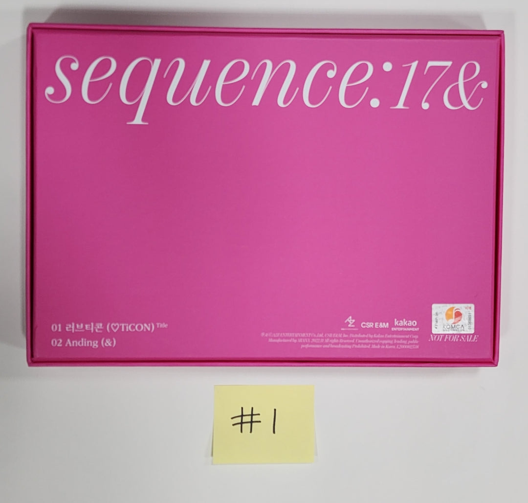 CSR "Sequence : 17&" 1st Single Album - Hand Autographed(Signed) Promo Album