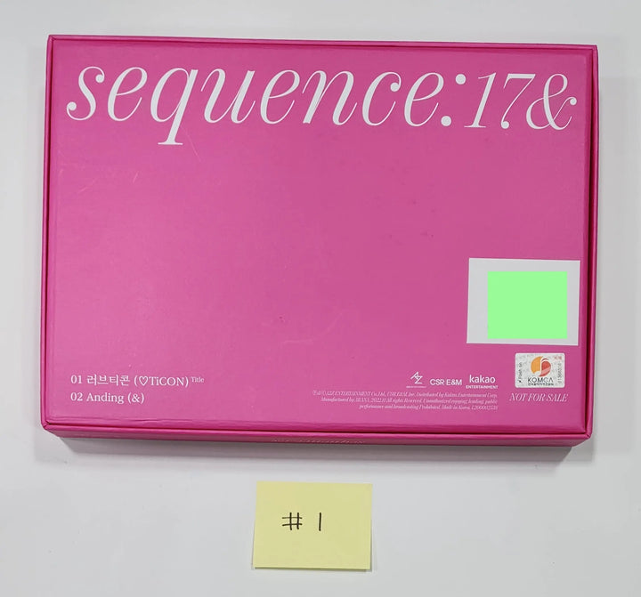 CSR "Sequence : 17&" 1st Single Album - Hand Autographed(Signed) Promo Album - HALLYUSUPERSTORE