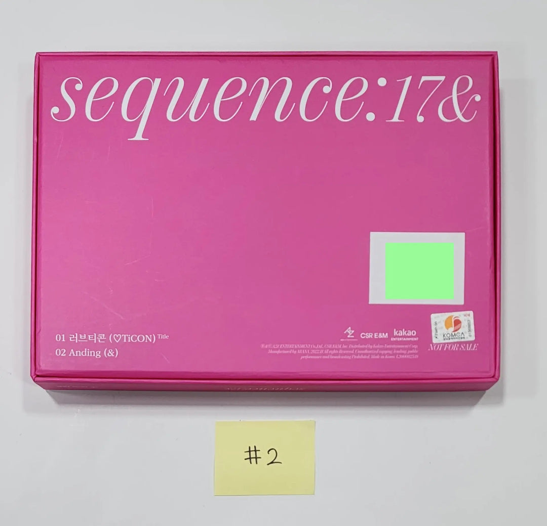 CSR "Sequence : 17&" 1st Single Album - Hand Autographed(Signed) Promo Album - HALLYUSUPERSTORE