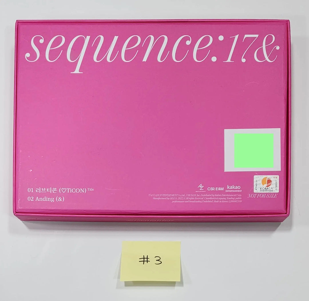 CSR "Sequence : 17&" 1st Single Album - Hand Autographed(Signed) Promo Album - HALLYUSUPERSTORE