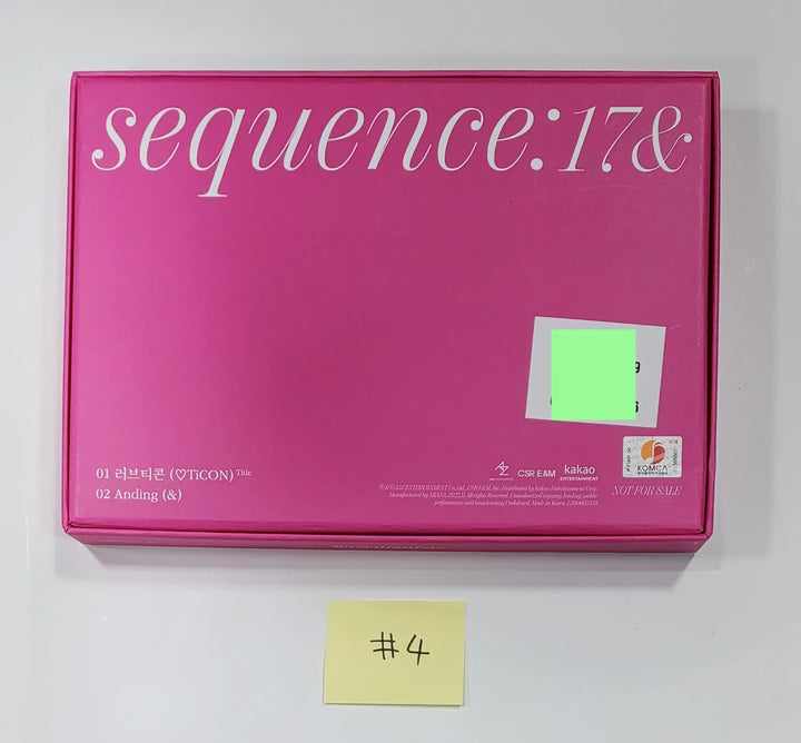 CSR "Sequence : 17&" 1st Single Album - Hand Autographed(Signed) Promo Album - HALLYUSUPERSTORE