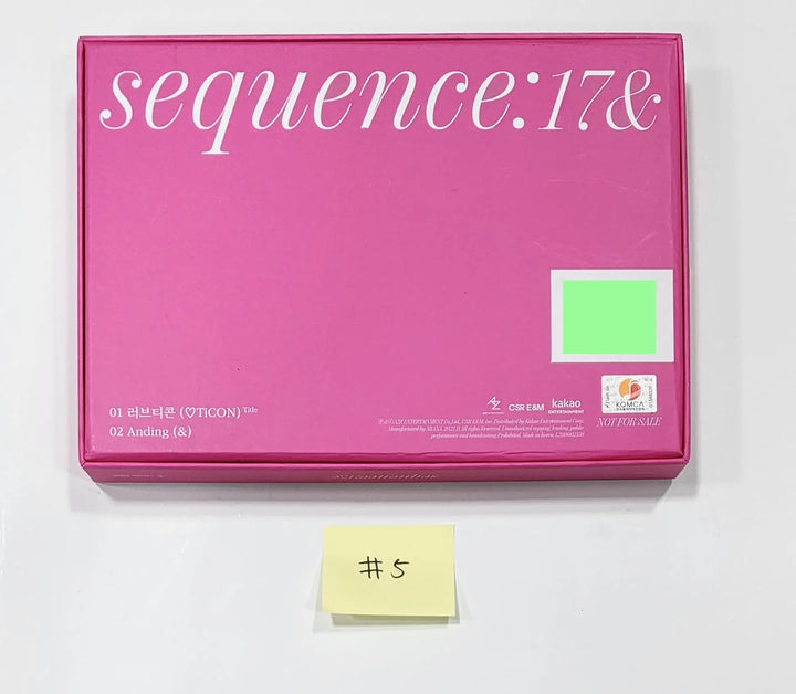 CSR "Sequence : 17&" 1st Single Album - Hand Autographed(Signed) Promo Album - HALLYUSUPERSTORE