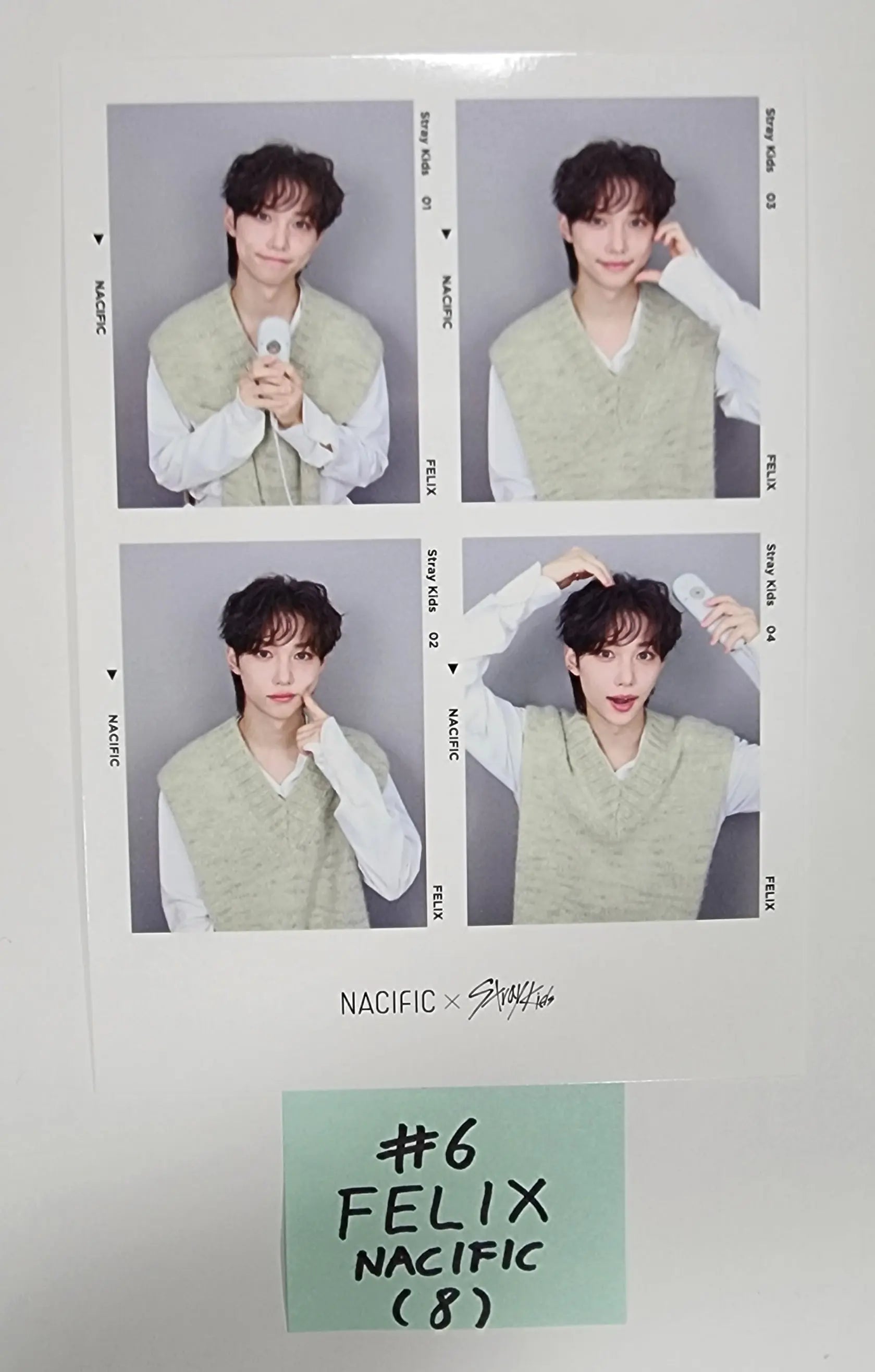 Stray Kids - NACIFIC StrayKids フィリックス フォトカード 4ショット Stray kids X NACIFIC - Official Nacific Event 4 Cut Photo