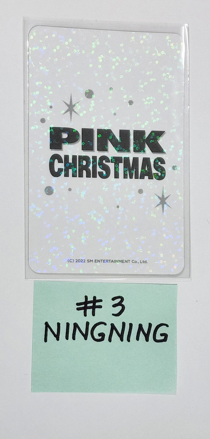 AESPA「2022 ピンク クリスマス」 - SMTOWN &amp; ストア ラオンドム パック ホログラム フォトカード