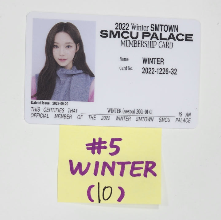 Aespa "2022 Winter SMTOWN : SMCU PALACE" - Official Photocard [Membership Card Ver.]