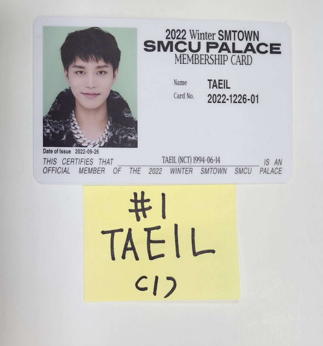 NCT "2022 Winter SMTOWN : SMCU PALACE" - Official Photocard [Membership Card Ver.]