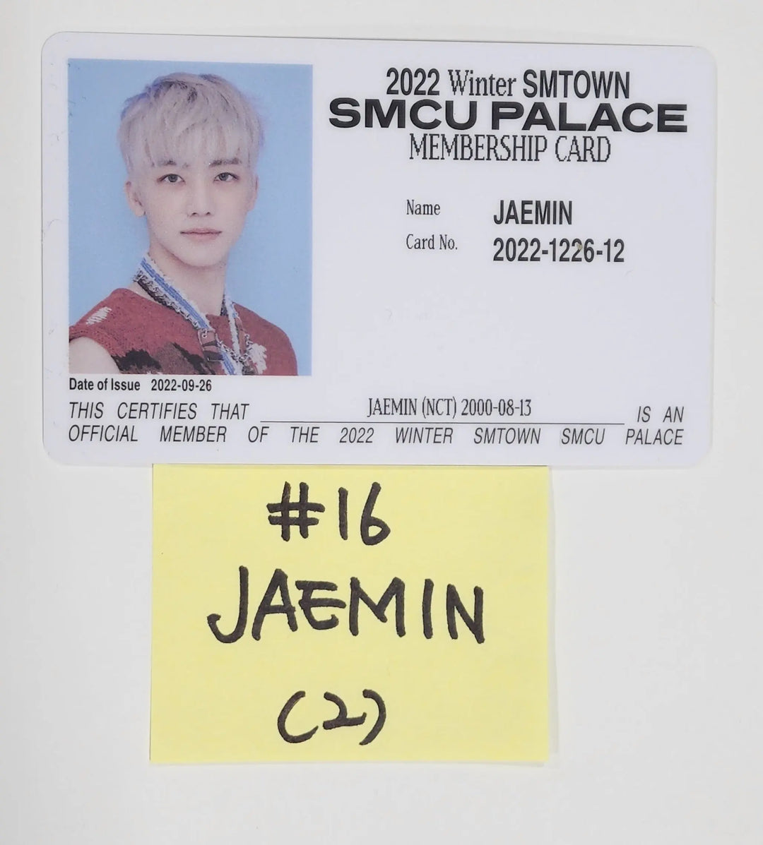 NCT "2022 Winter SMTOWN : SMCU PALACE" - Official Photocard [Membership Card Ver.]