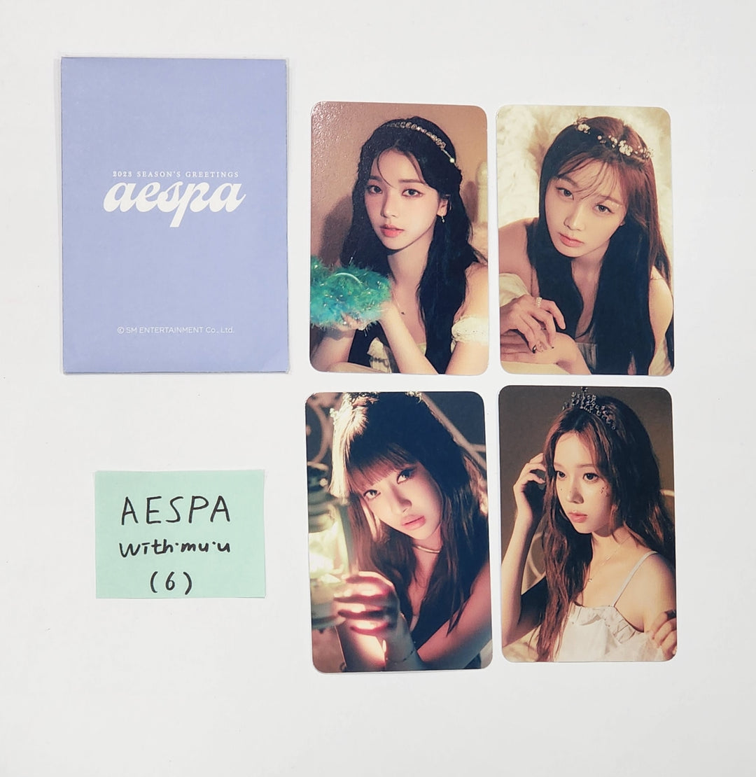 Aespa 2023 Season's Greetings - Withmuu Pre-Order Benefit Photocards Set (4EA)
