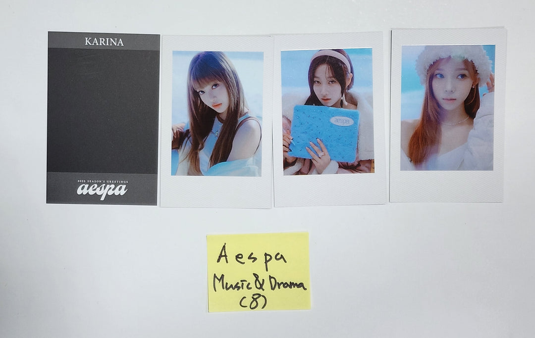 Aespa 2023 Season's Greetings - Music & Drama Pre-Order Benefit Photocards Set (4EA)