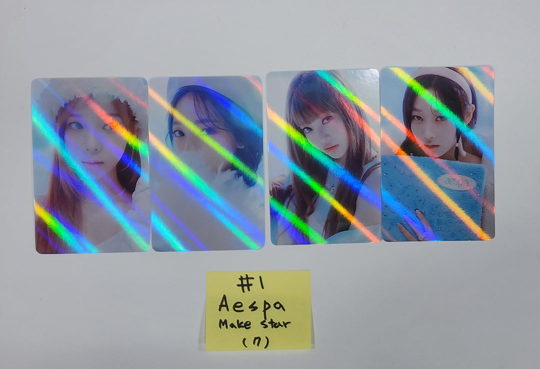 Aespa 2023 Season's Greetings - Makestar Pre-Order Benefit Hologram Photocards Set (4EA), Photo