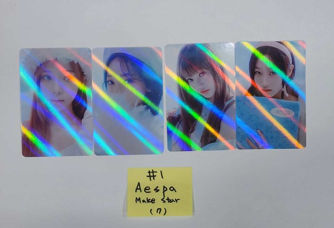 Aespa 2023 Season's Greetings - Makestar Pre-Order Benefit Hologram Photocards Set (4EA), Photo - HALLYUSUPERSTORE