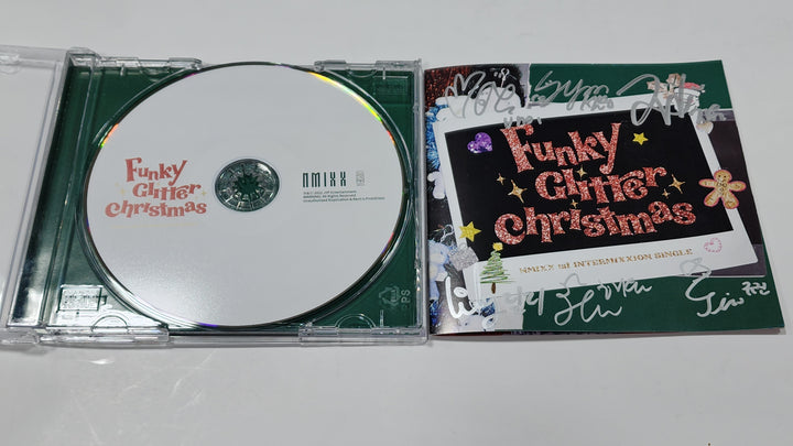 NMIXX "Funky Glitter Christmas"  - Hand Autographed(Signed) Promo Album + Photocards Set (6EA)