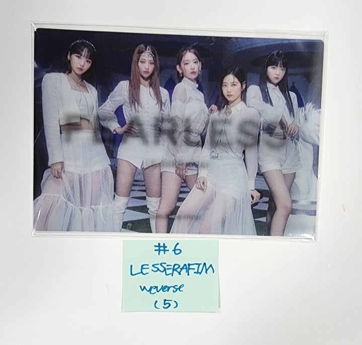 Lesserafim "FEARLESS" Japan 1st Single - Weverse Shop Pre-Order Benefit Photocard, Lenticular Postcard