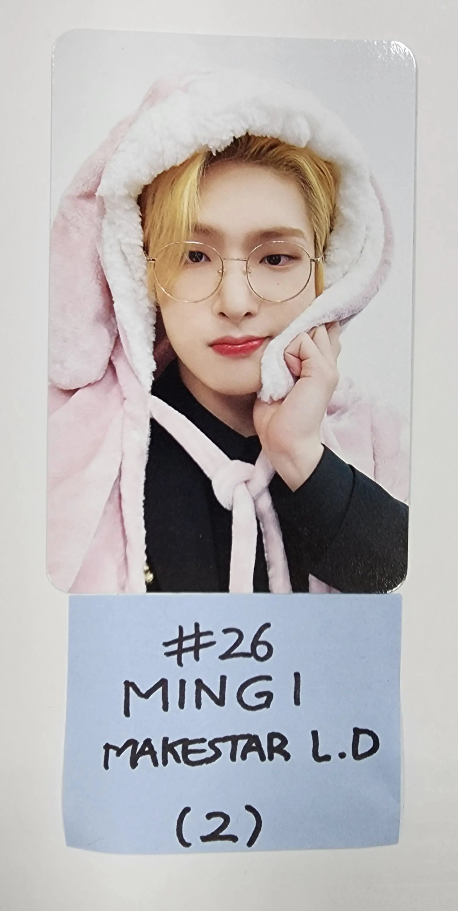 ATEEZ OFFICIAL SPIN good OFF MAKESTAR LUCKY DRAW EVENT SPECIAL PHOTOCARD HONGJOONG