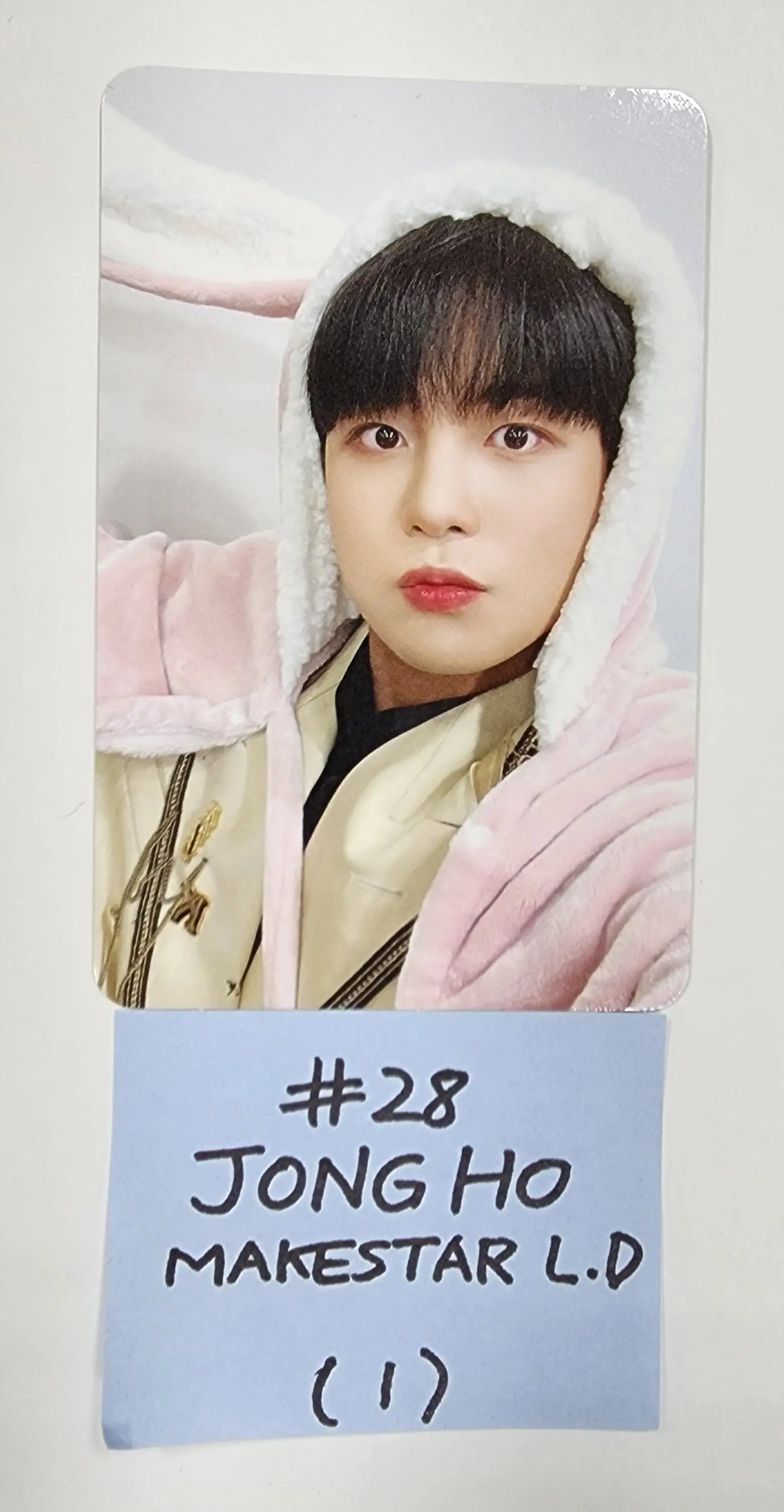 ATEEZ SPIN OFF store Makestar Lucky Draw Rabbit PVC Photocard - Jongho