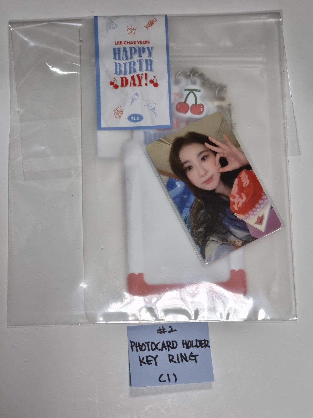 Lee Chae Yeon - Happy LCY Day Official MD [Tin Case Photocard Set, Photocard Holder Keyring]