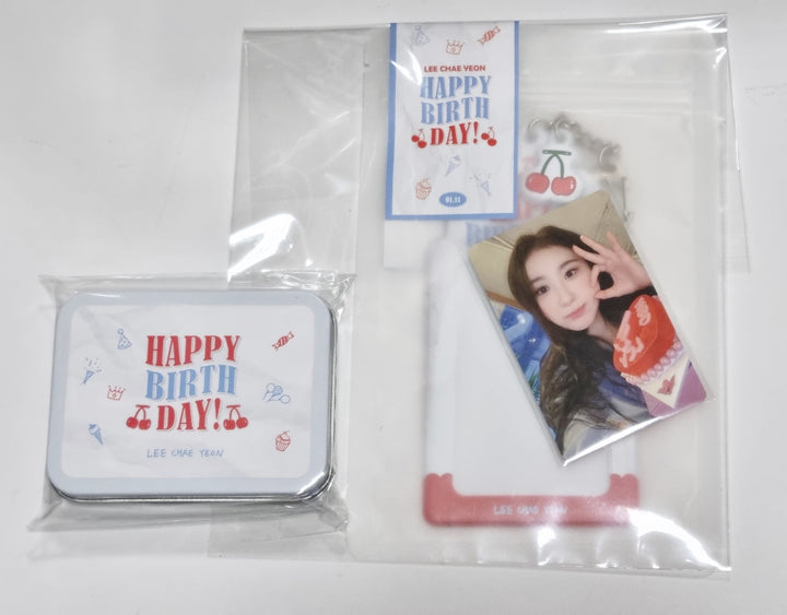 Lee Chae Yeon - Happy LCY Day Official MD [Tin Case Photocard Set, Photocard Holder Keyring]