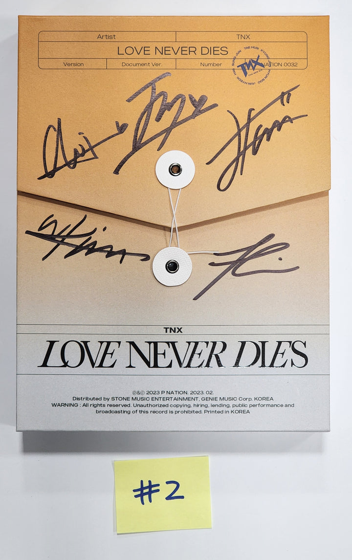 TNX「Love Never Dies」 - 直筆サイン入りプロモアルバム