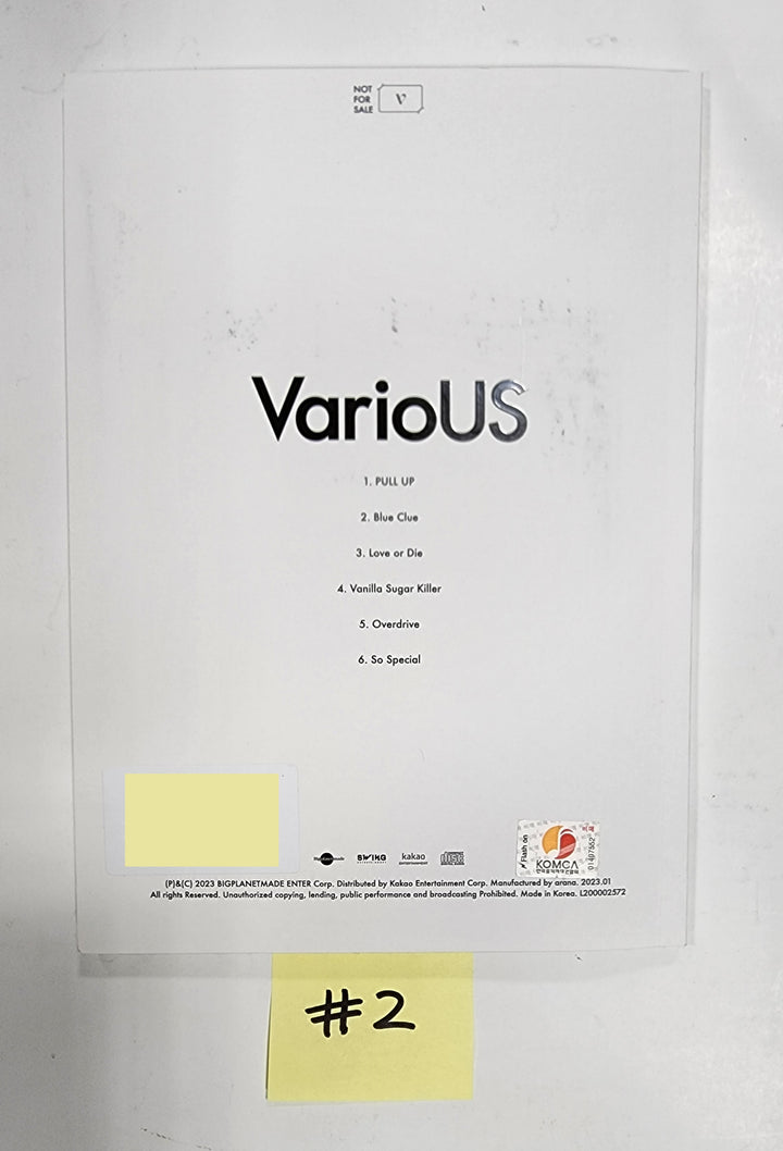 VIVIZ 'VarioUS' - 直筆サイン入りプロモアルバム