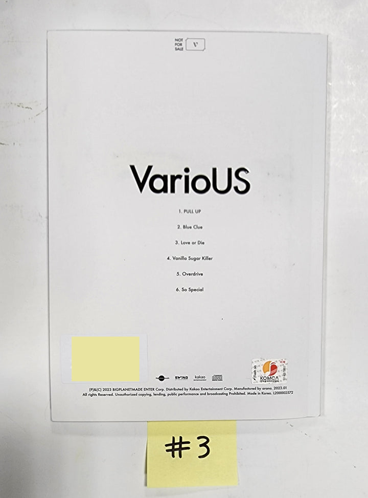 VIVIZ 'VarioUS' - Hand Autographed(Signed) Promo Album
