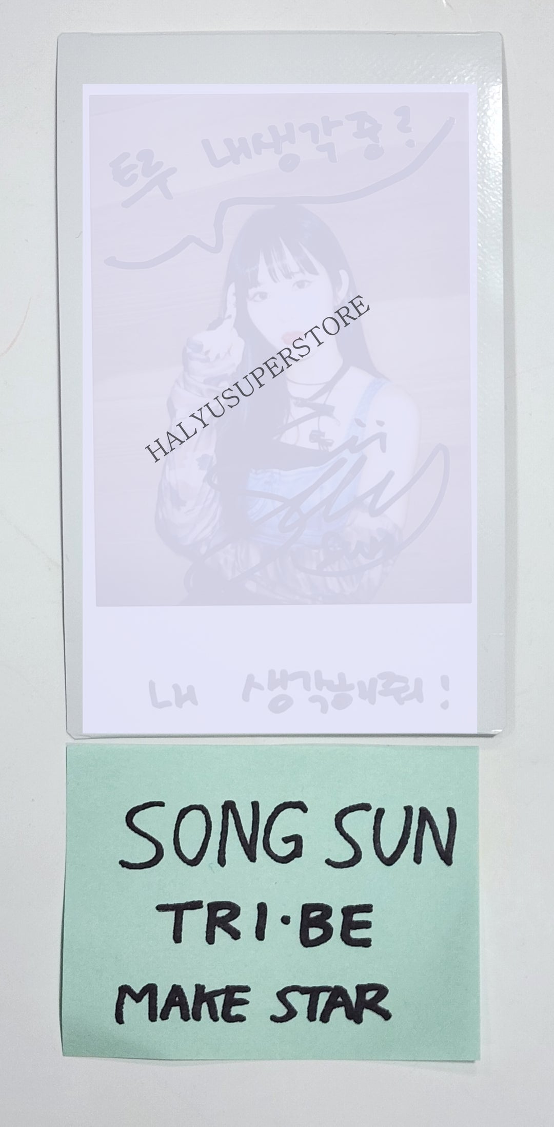Song Sun (Of TRI.BE) "W.A.Y" - Hand Autographed(Signed) Polaroid