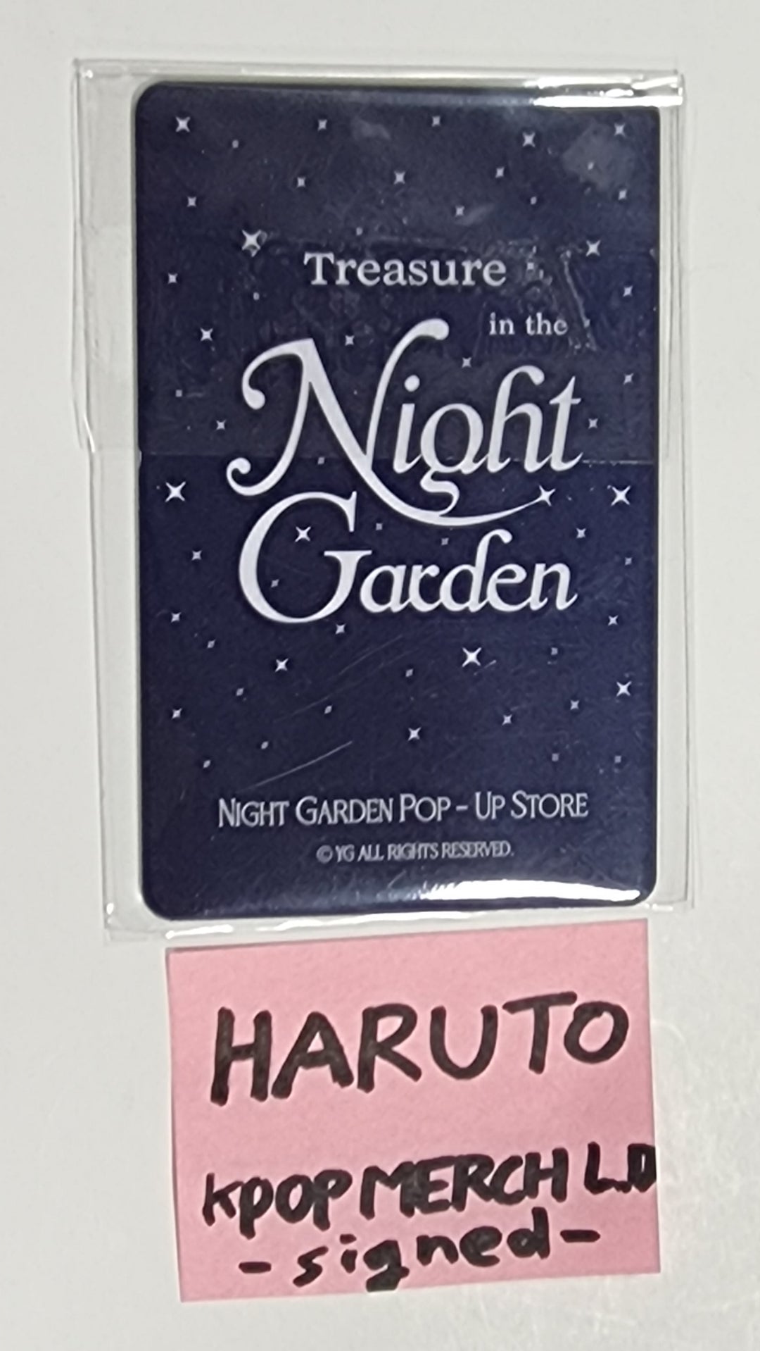 Haruto (Of Treasure) "Night Garden" - Hand Autogrpahed(Signed) Lucky Draw PVC Photocard