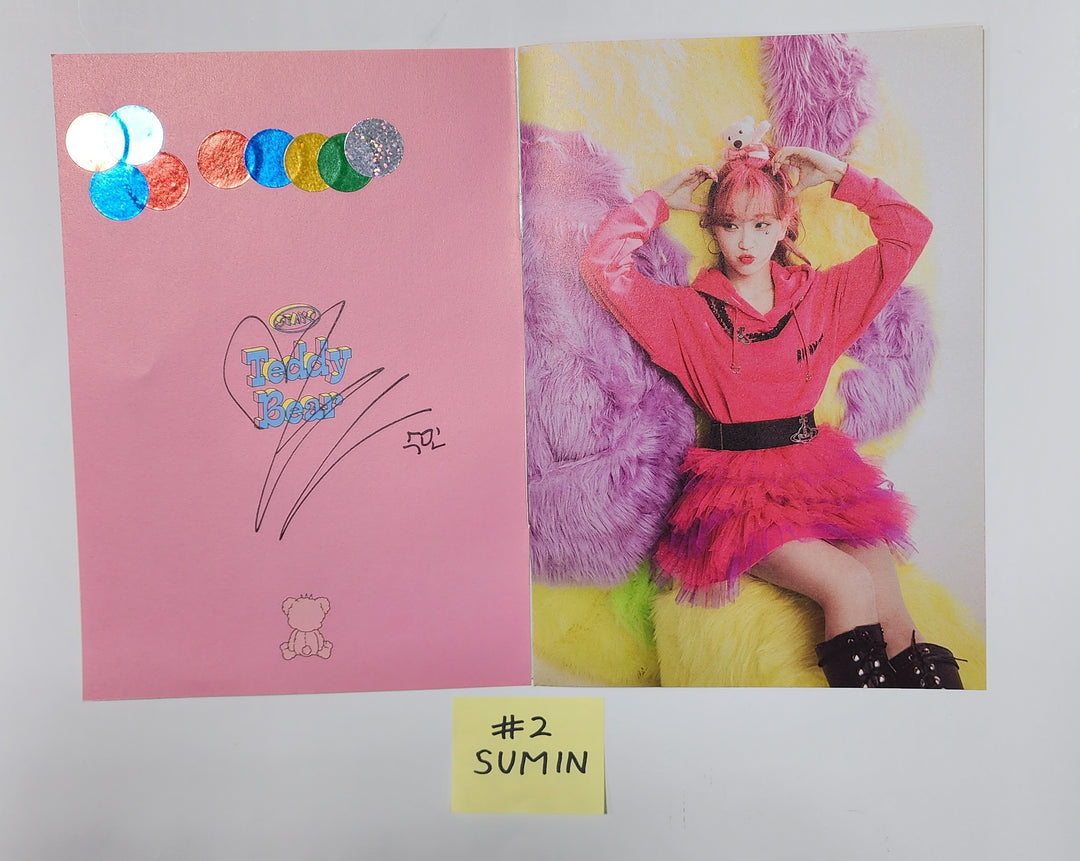 Sumin (Of StayC) "Teddy Bear" - A Cut Page From Fansign Event Album