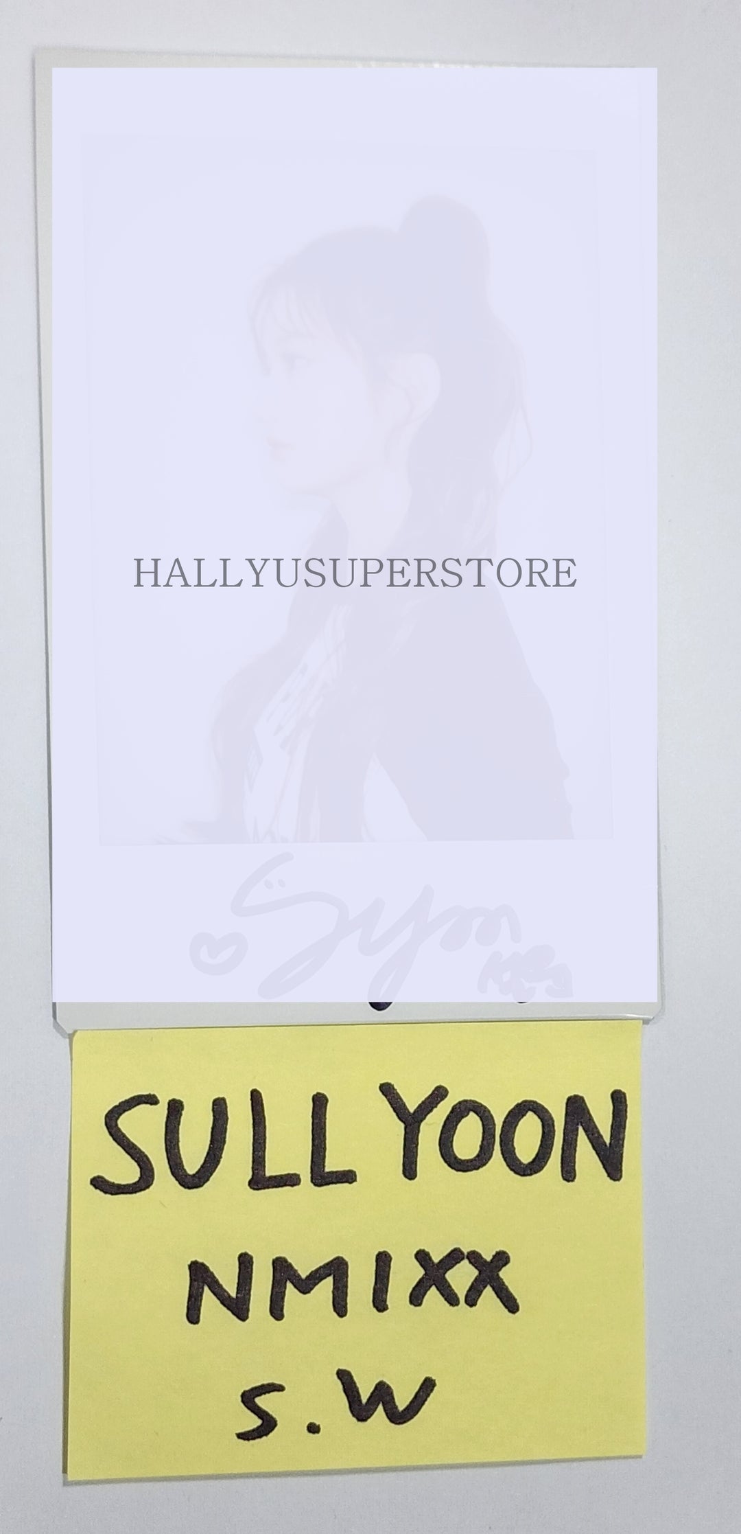 Sullyoon (Of NMIXX) "expergo" - Hand Autographed(Signed) Polaroid - HALLYUSUPERSTORE