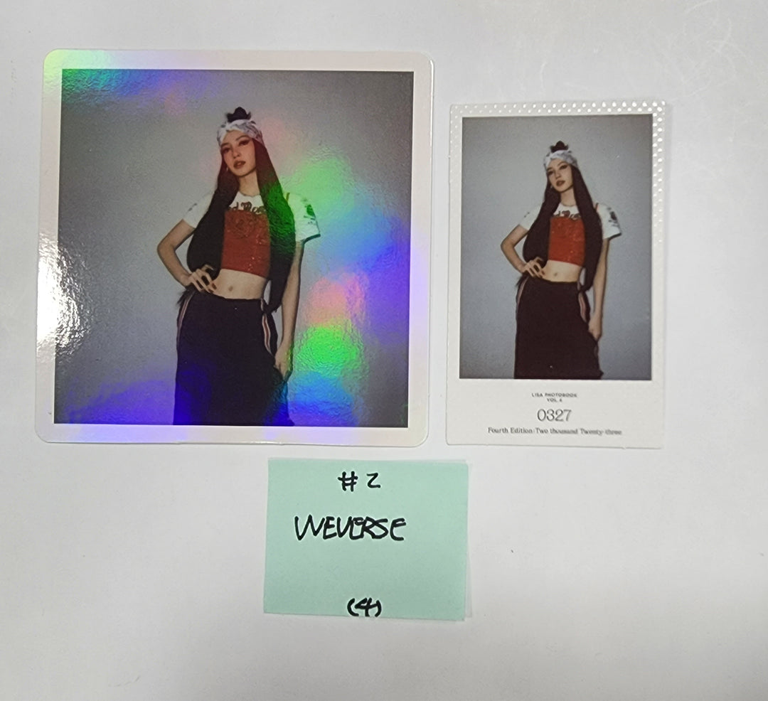 Lisa (of Blackpink) "0327 Photobook Vol. 4" - Weverse Pre-Order Benefit Photocard & Stand