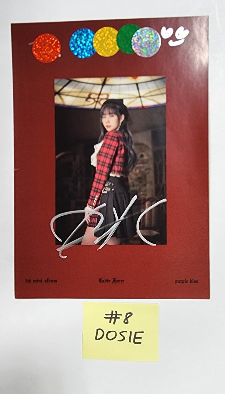 PURPLE KISS "Cabin Fever" - A Cut Page From Fansign Event Album - HALLYUSUPERSTORE