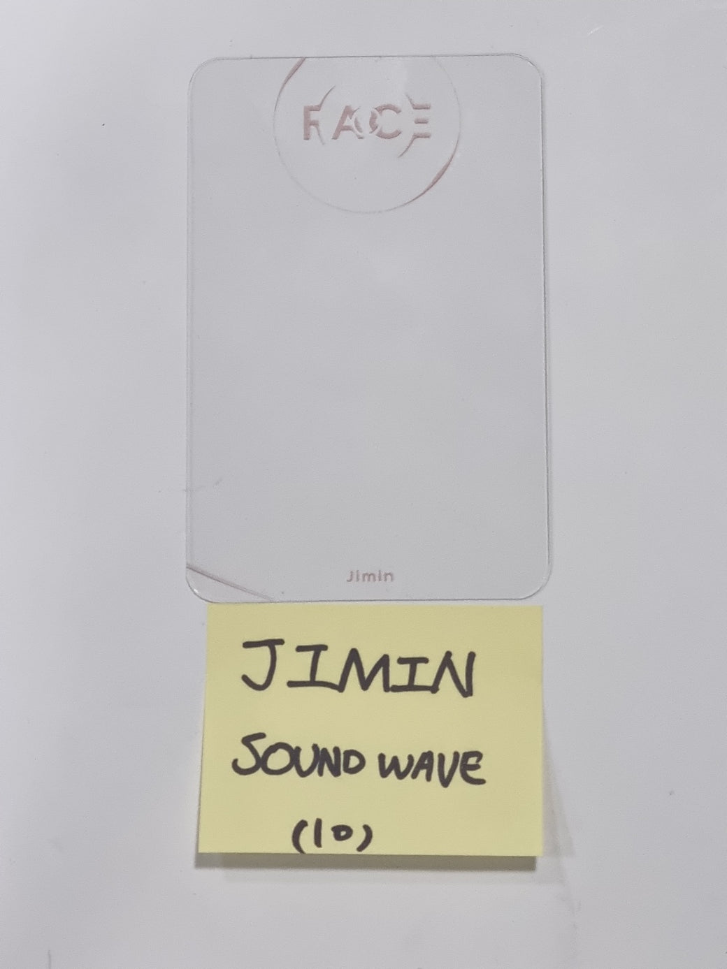 Jimin (Of BTS) "FACE" - Soundwave Pre-Order Benefit transparent PVC Photocard