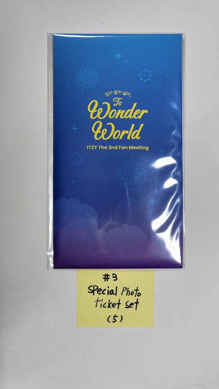 ITZY "Wonder World" The 2nd Fan Meeting - Official MD [Wonder World Pass, Trading Photocard, Photocard Holder, Acrylic Kit]