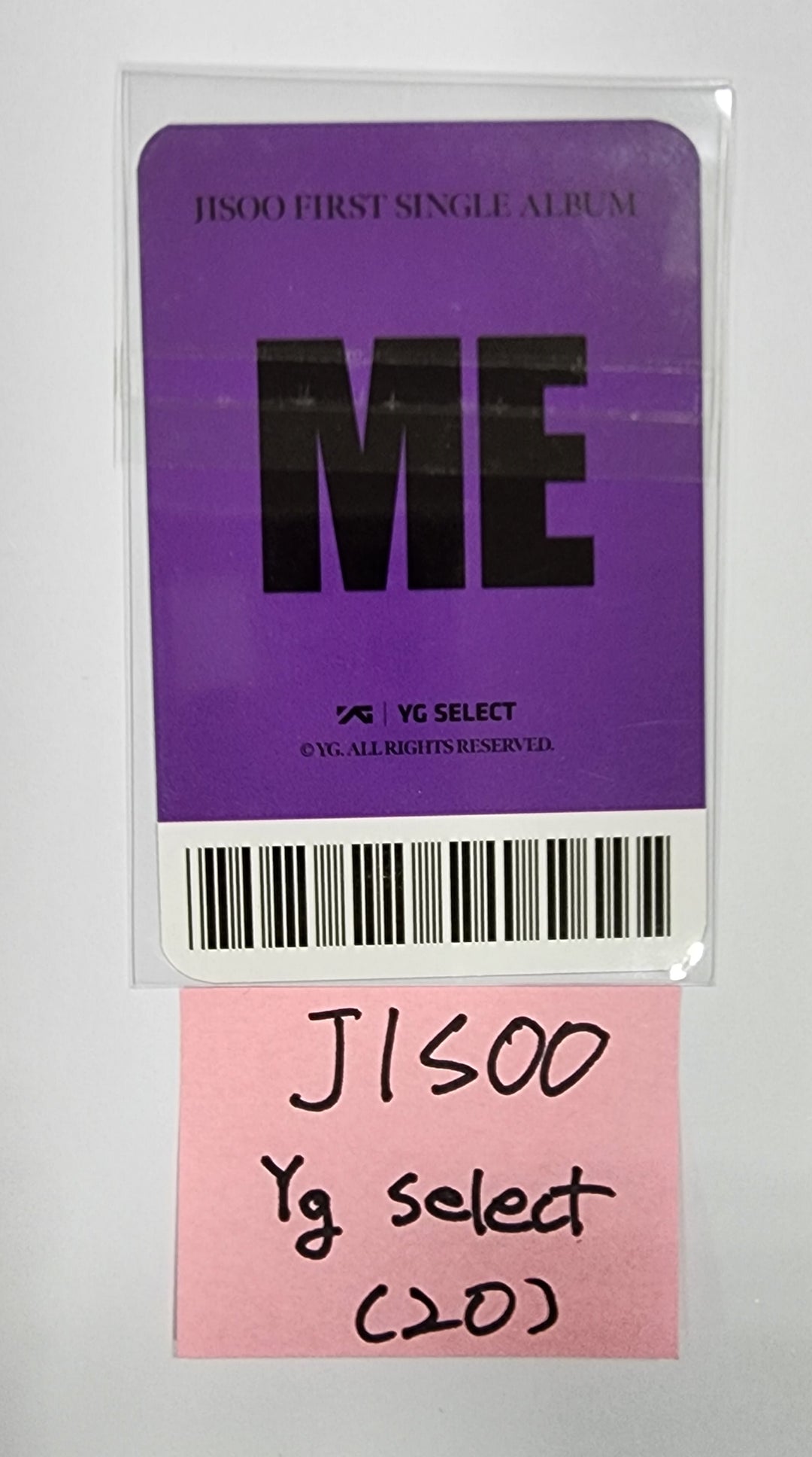 JISOO (Of Black Pink) "ME" YG TAG ALBUM (LP Ver.) - YG Select Pre-Order Benefit Photocard