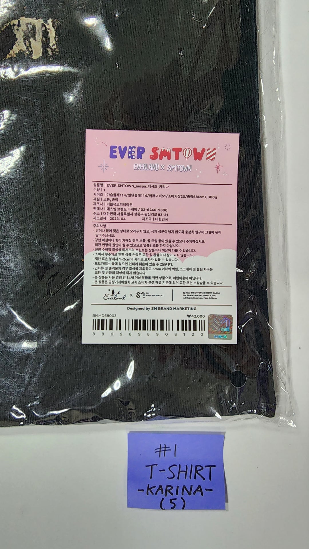 Aespa"EVER x SMTOWN SEASON.2" - Official MD [T-shirt, Cross Bag, Card Holder, Ballon Hair Band]