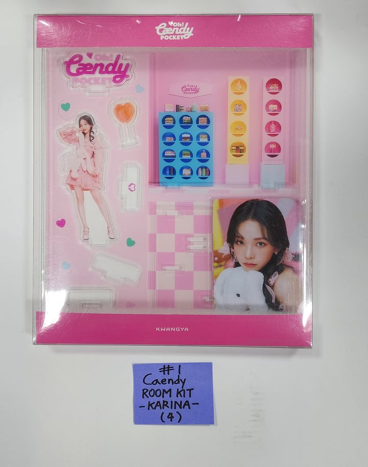 Aespa "Oh! Caendy Pocket. Part 2" - Official MD [Room Kit, Glass Cup, Ring] - HALLYUSUPERSTORE