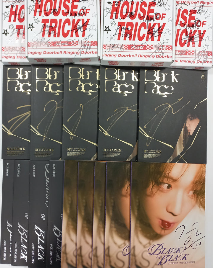 Xikers "HOUSE OF TRICKY : Doorbell Ringing", Park Jihoon "Blank or Black", KIMWOOSEOK "Blank Page" - Hand Autographed(Signed) Promo Album - HALLYUSUPERSTORE